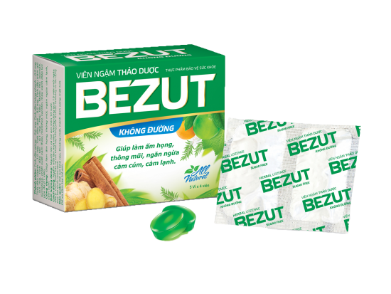 BEZUT HERBAL LOZENGE - SUGAR FREE (PASTILLAS HERBALES BEZUT - SIN AZÚCAR)