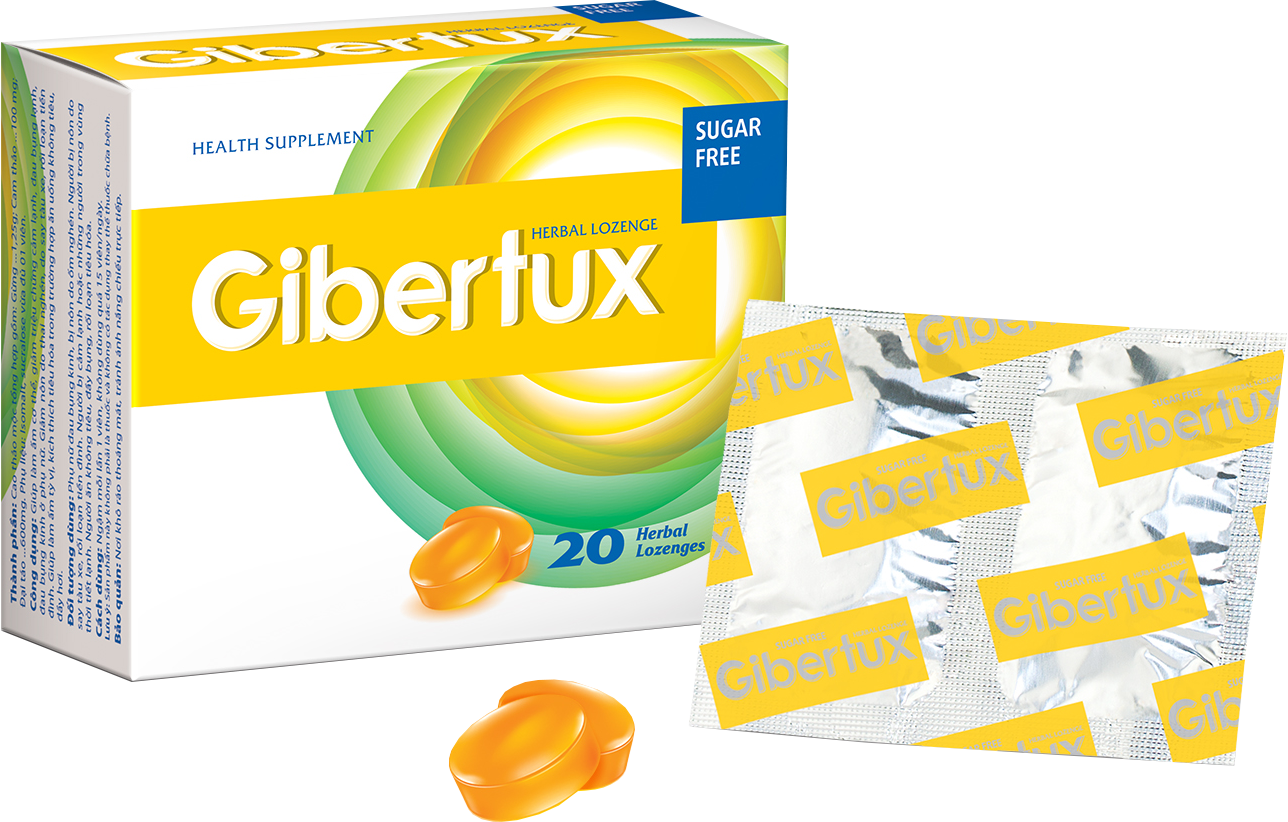 GIBERTUX HERBAL LOZENGE - SUGAR FREE (PASTILLAS HERBALES GIBERTUX - SIN AZÚCAR)